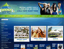 Tablet Screenshot of noosapartyhire.com.au